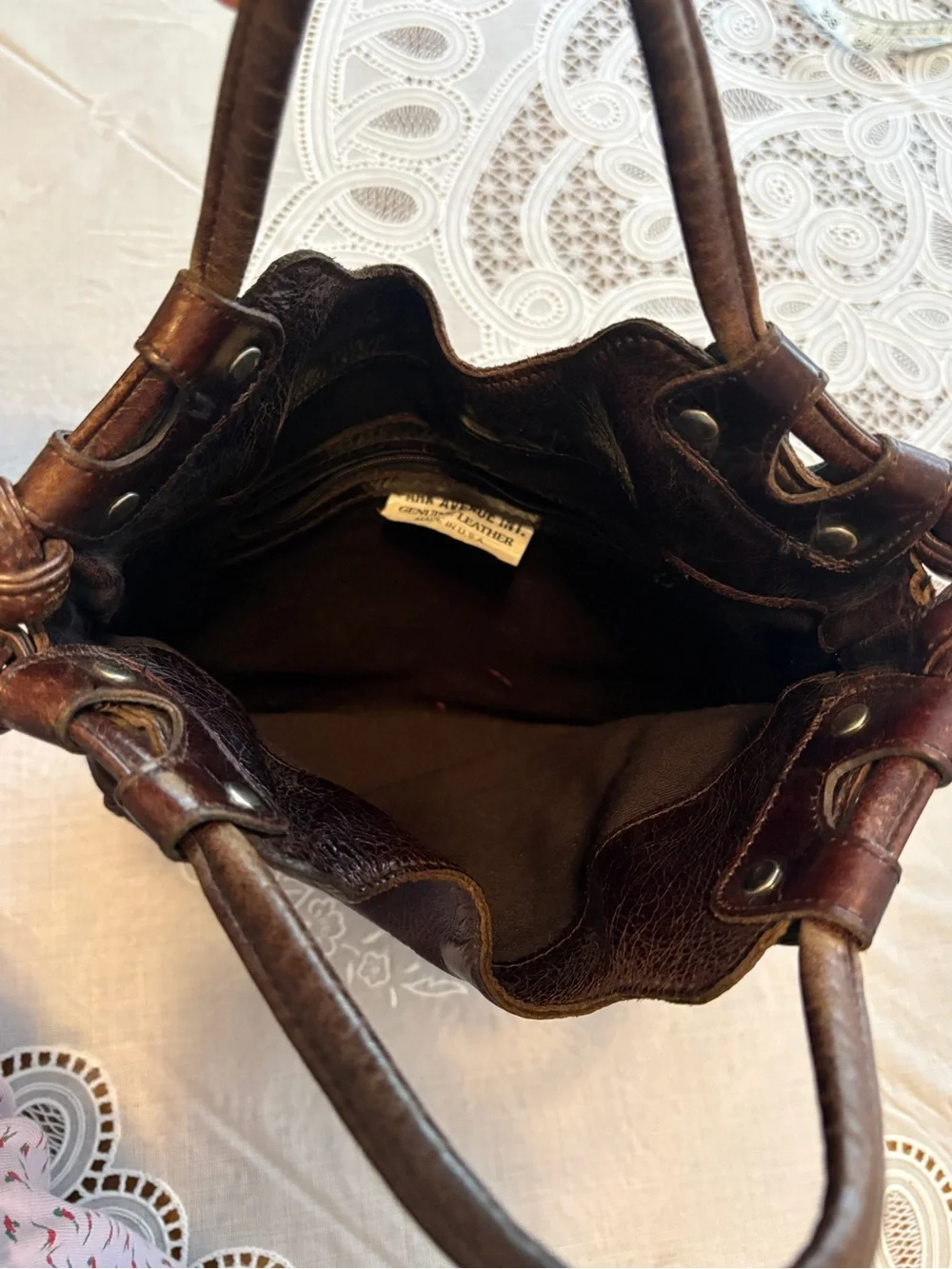 HOBO Dark Plum Leather Hobo Bag with Front Zip